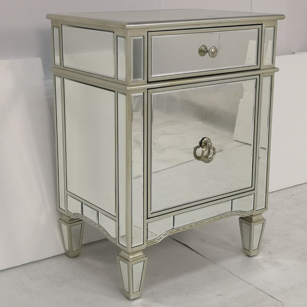 Chastity Mirrored Bedside Cabinet