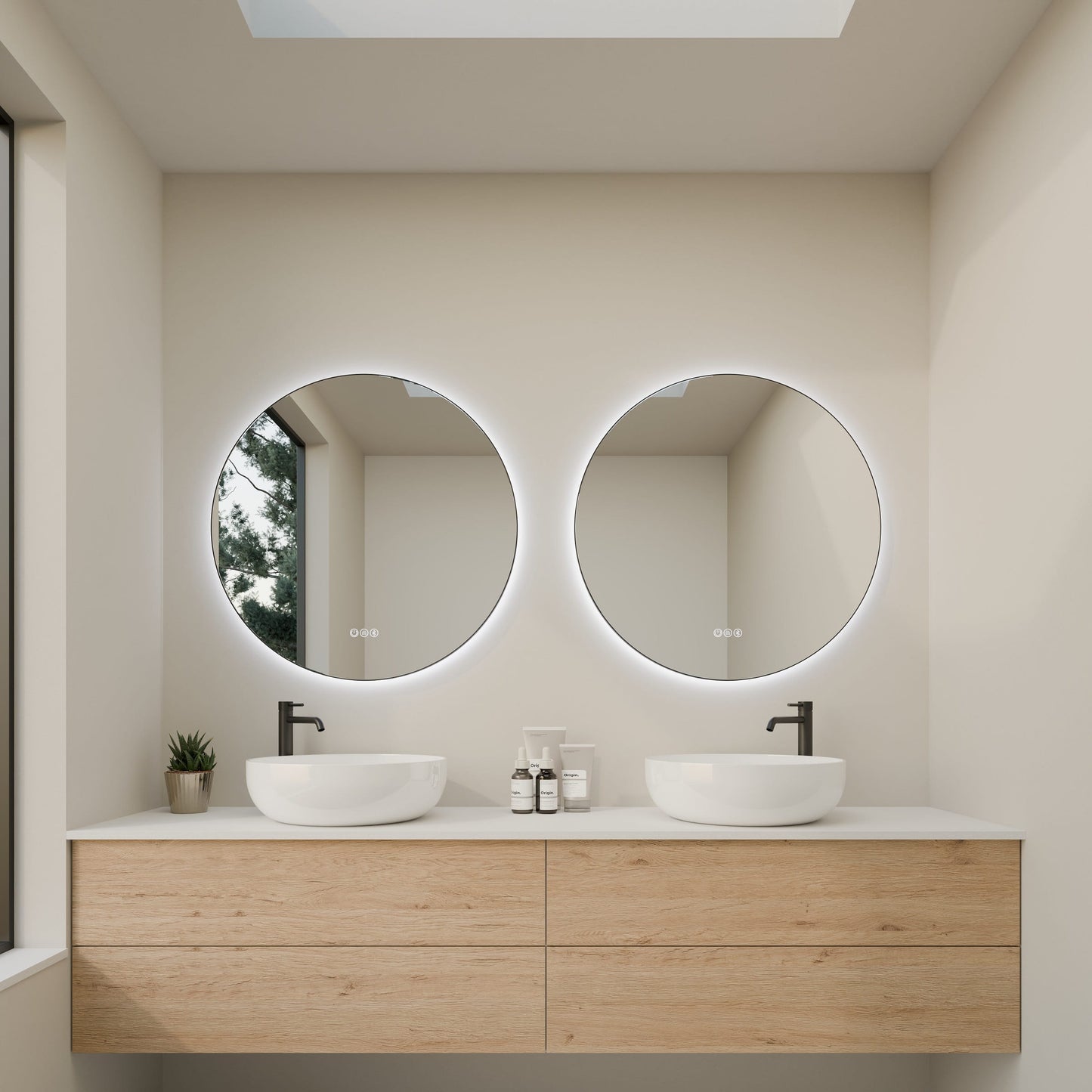 Circo Round Framed LED Bathroom Mirror