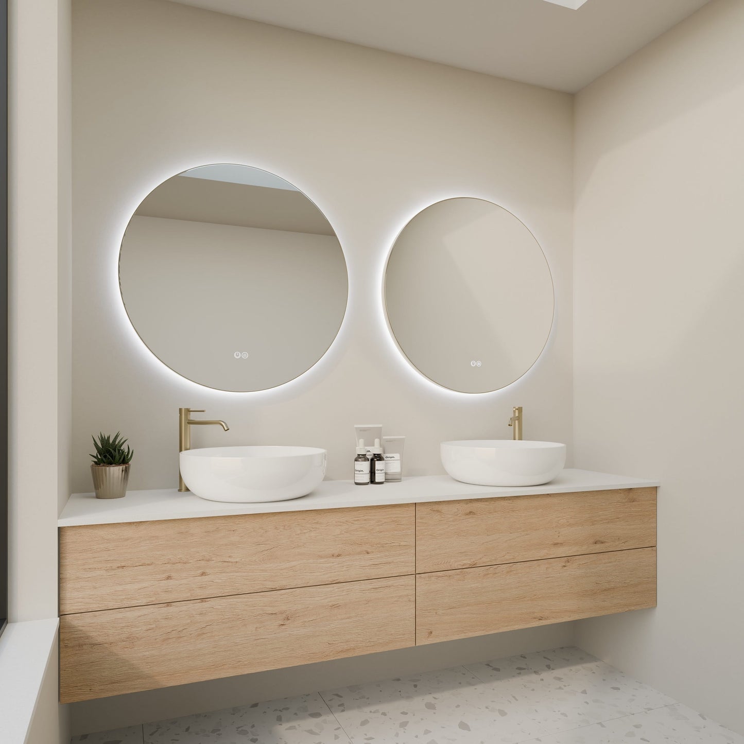 Circo Round Framed LED Bathroom Mirror