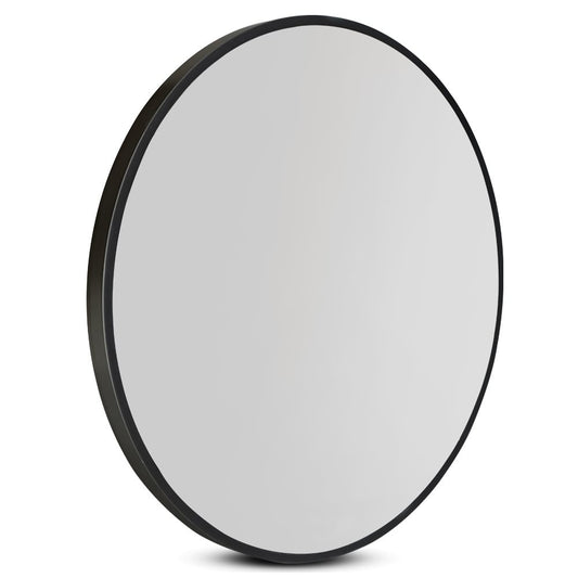 Classic Black Frame Round Mirror