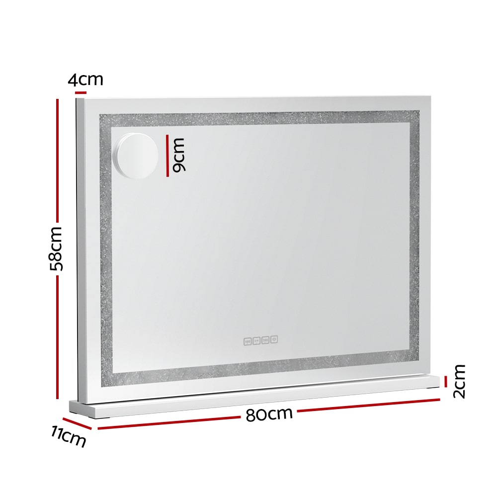 Crystal Edge Bluetooth LED Makeup Mirror