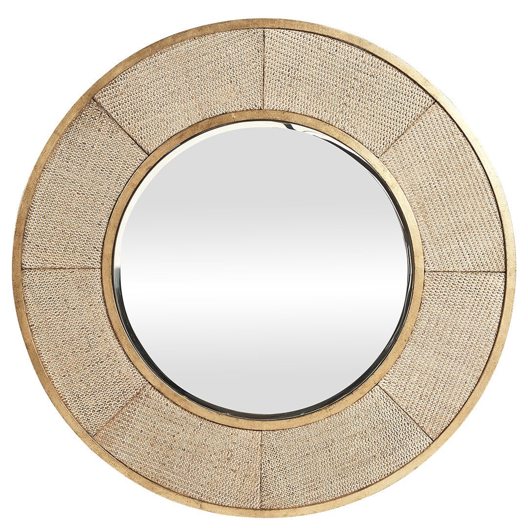 Cyrus Round Gold Framed Wall Mirror