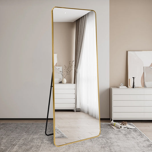 Daeric Gold Rounded Full Length Mirror