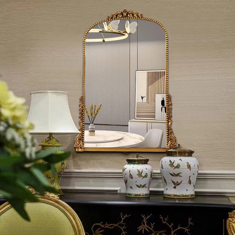 Davrin Gold French Arch Wall Mirror