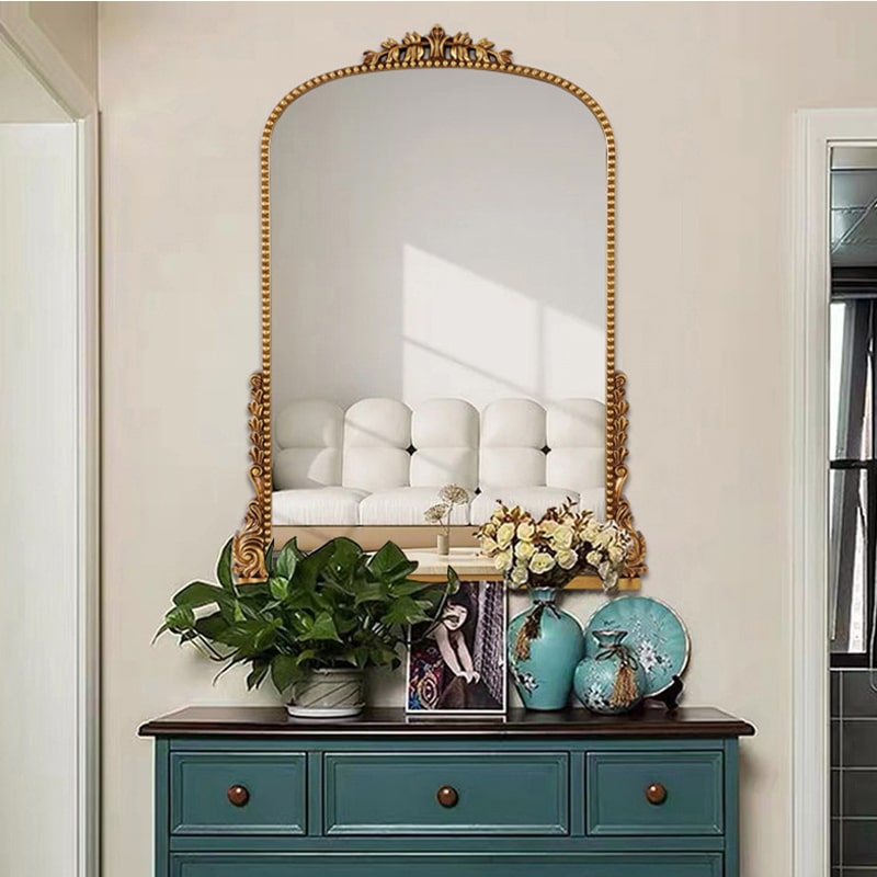 Davrin Gold French Arch Wall Mirror