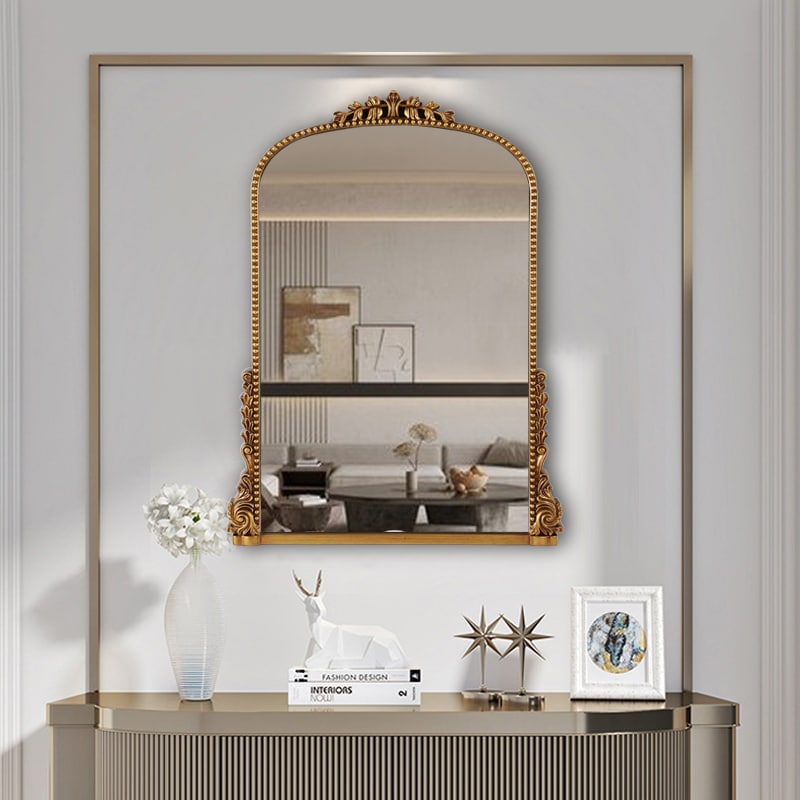 Davrin Gold French Arch Wall Mirror