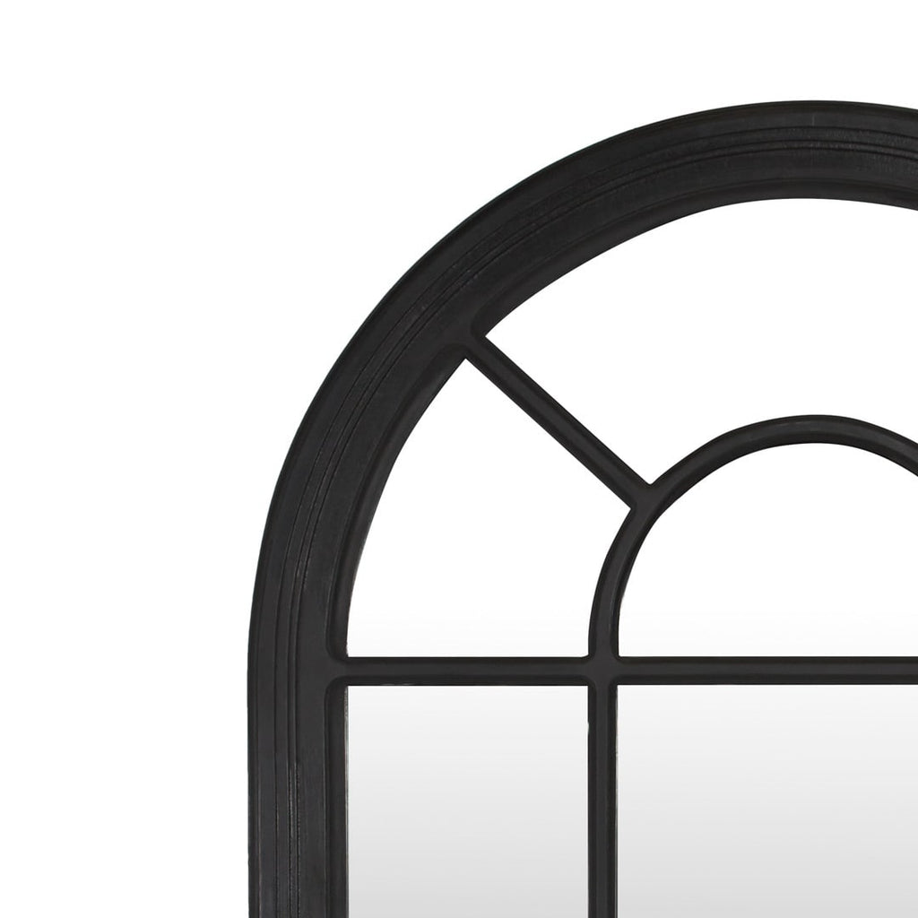 Dorian  Black Arched Wall Mirror