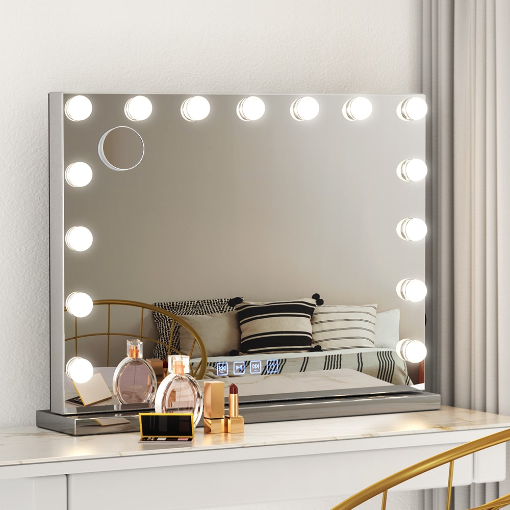 Embellir Bluetooth Hollywood Makeup Mirror 15 Bulbs 58x46cm