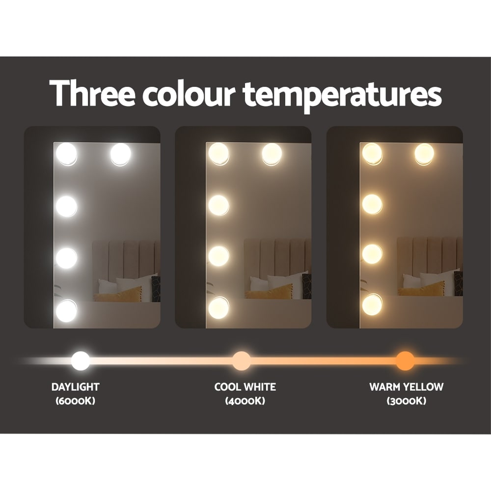 Embellir Bluetooth Hollywood Makeup Mirror 15 Bulbs 58x46cm