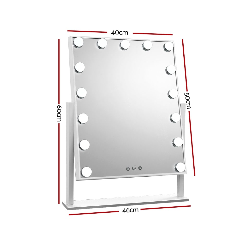 Embellir LED Hollywood Mirror With 15 Bulbs 40x50cm