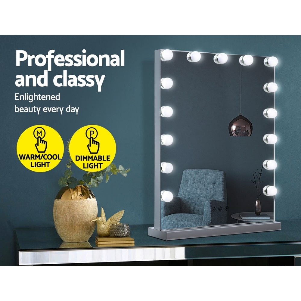 Embellir LED Hollywood Mirror With 15 Bulbs 43x61cm