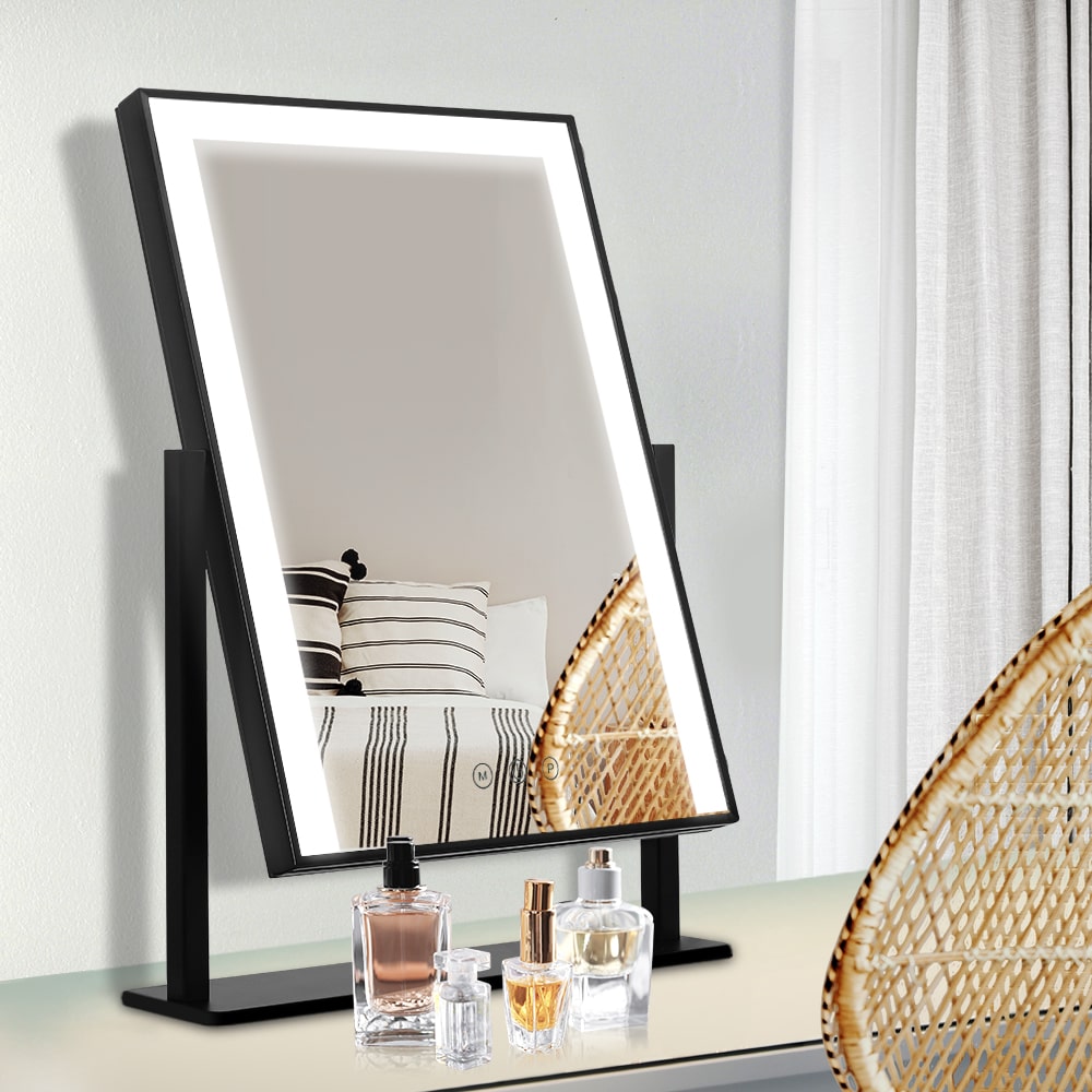 Embellir LED Makeup Mirror Black 30x40cm