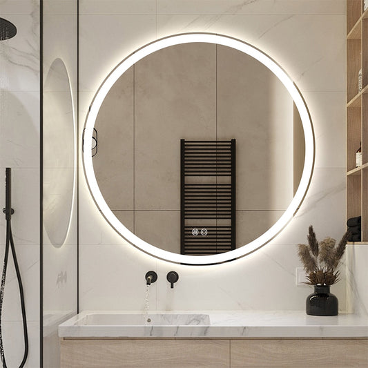 Emera Frosted Round LED Mirror