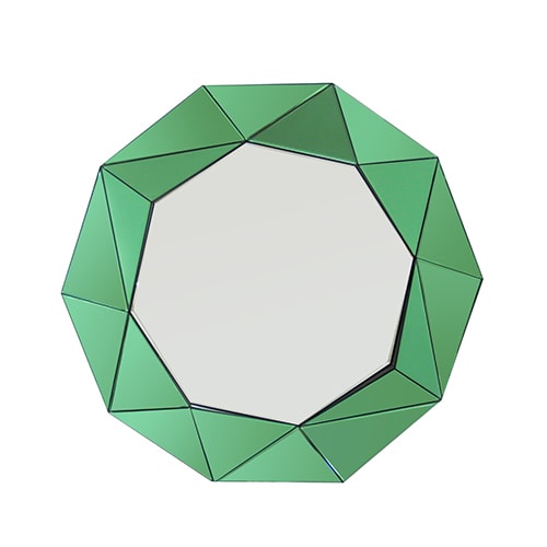 Emerald Geometry Wall Mirror