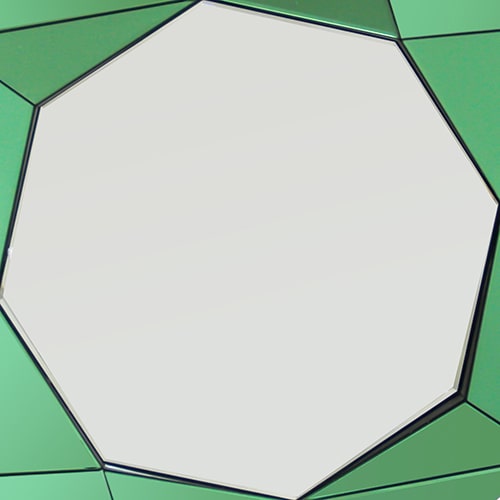 Emerald Geometry Wall Mirror