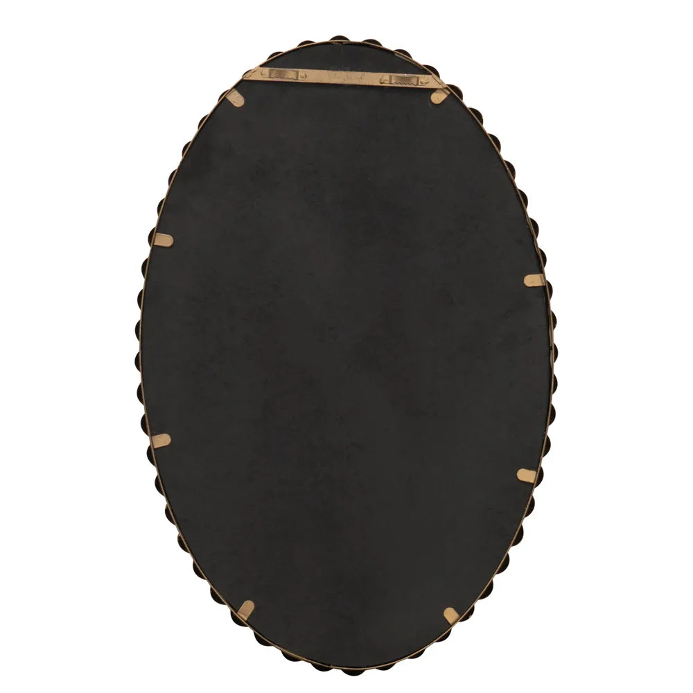 Esme Gold Beaded Oval Wall Mirror