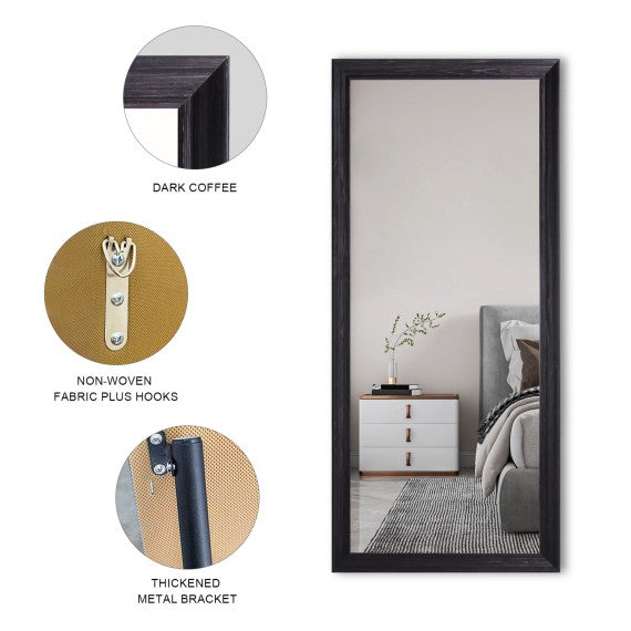 Evelyn Charcoal Wood Full Length Mirror