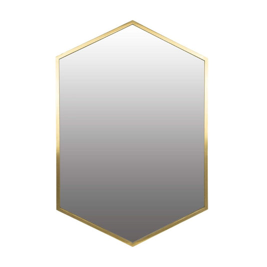 Florence Brass Gold Hexagon Mirror