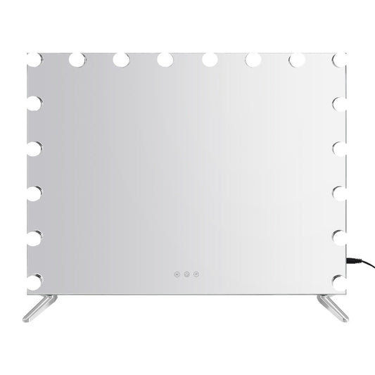 Frameless Hollywood LED Makeup Mirror with Silver Legs