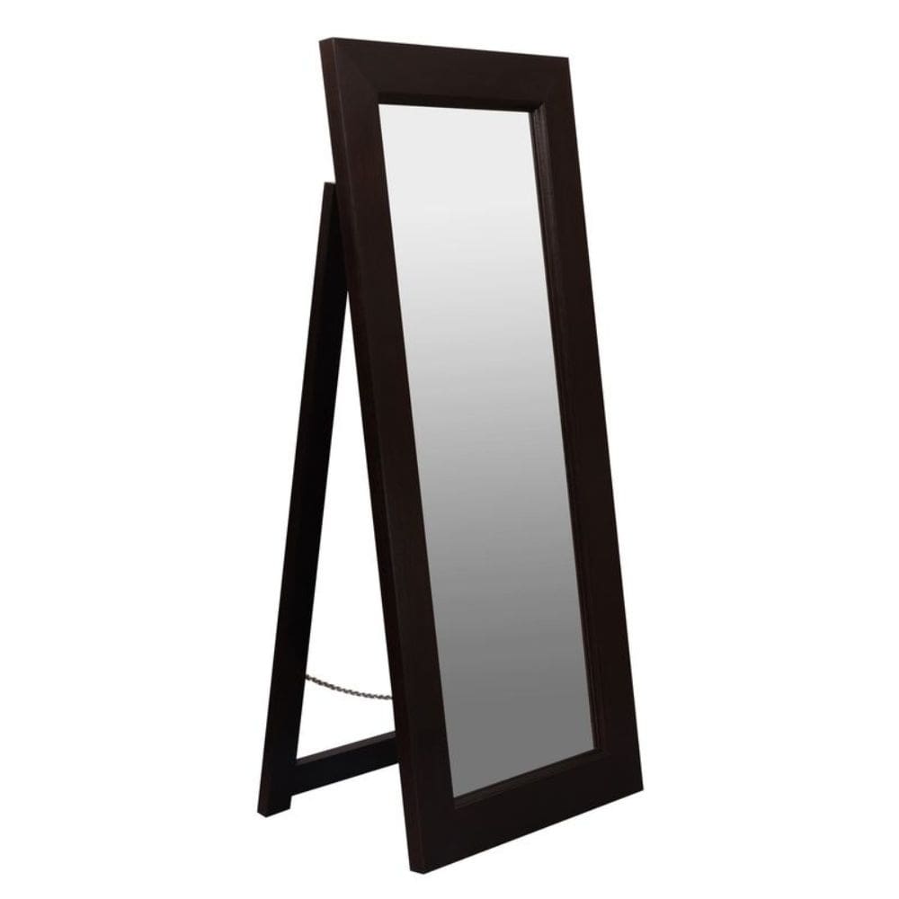 Gilbert Timber Full Length Mirror With Stand - Chocolate