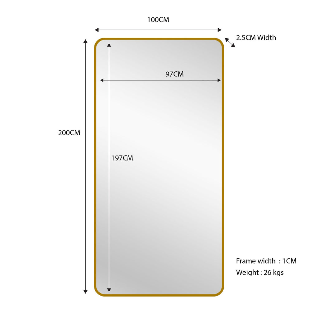 Hamelin Gold Framed Full Length Mirror