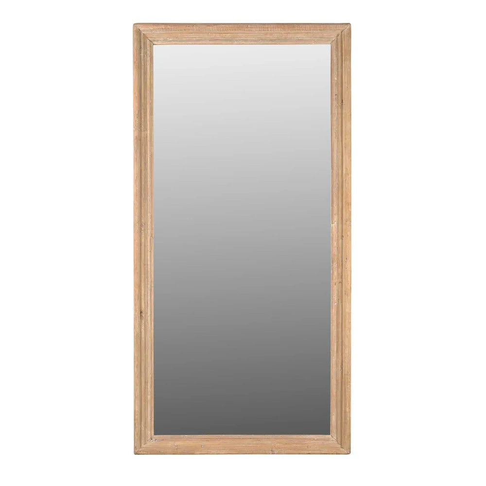 Hamet Carved Natural Teak Frame Mirror