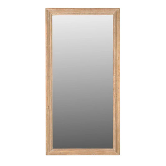 Hamet Carved Natural Teak Frame Mirror