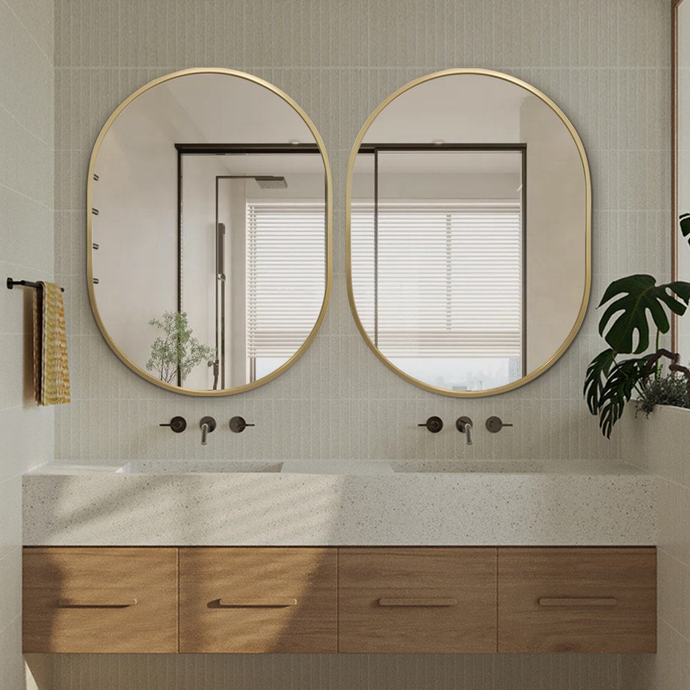 Helios Gold Framed Oval Classic Mirror