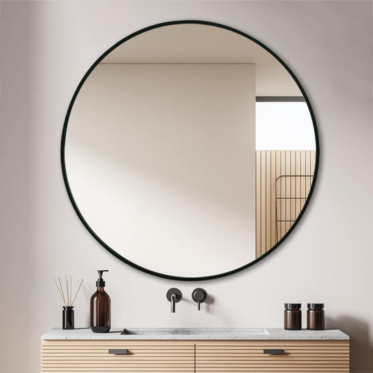 Holone Black Round Timeless Mirror
