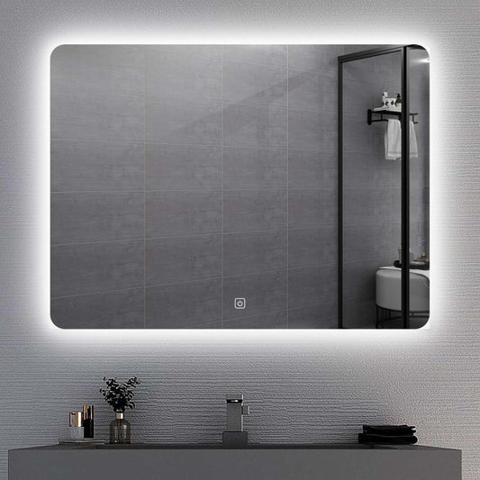 Hudson Rectangle Backlit Bathroom Mirror