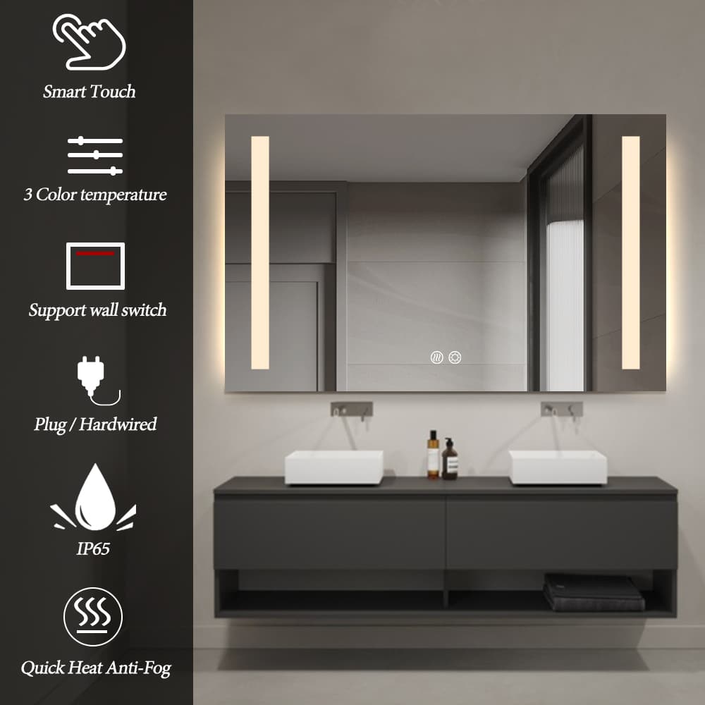 Idril Rectangular Double-sided LED Mirror
