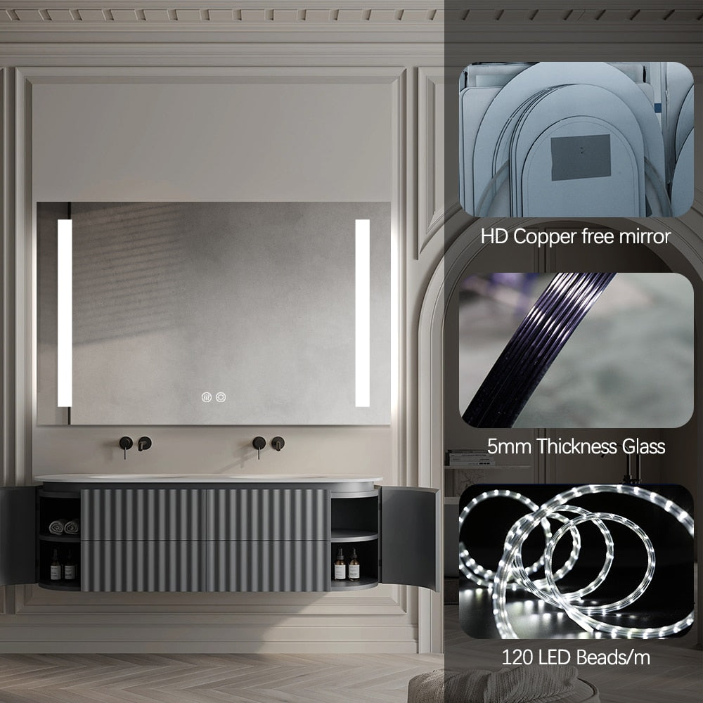 Idril Rectangular Double-sided LED Mirror