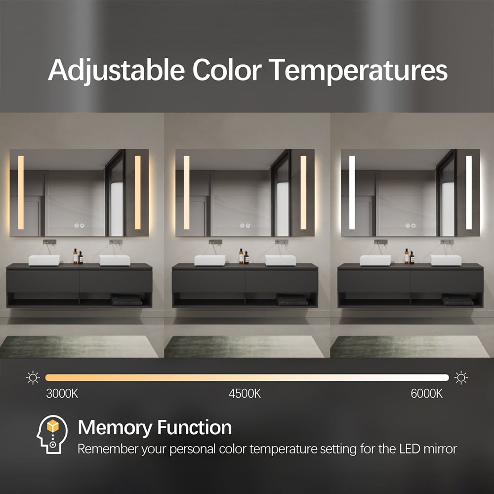 Idril Rectangular Double-sided LED Mirror