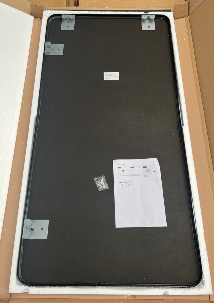Indigo Black Long Rounded Wall Mirror