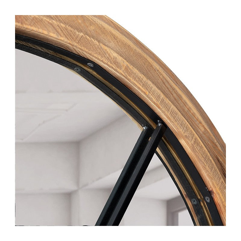 Industrie Arched Wooden Mirror