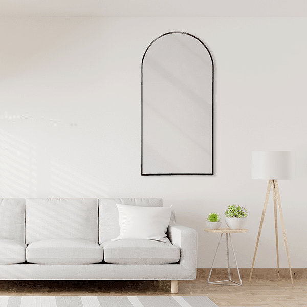 Jelric Black Arched Wall Mirror