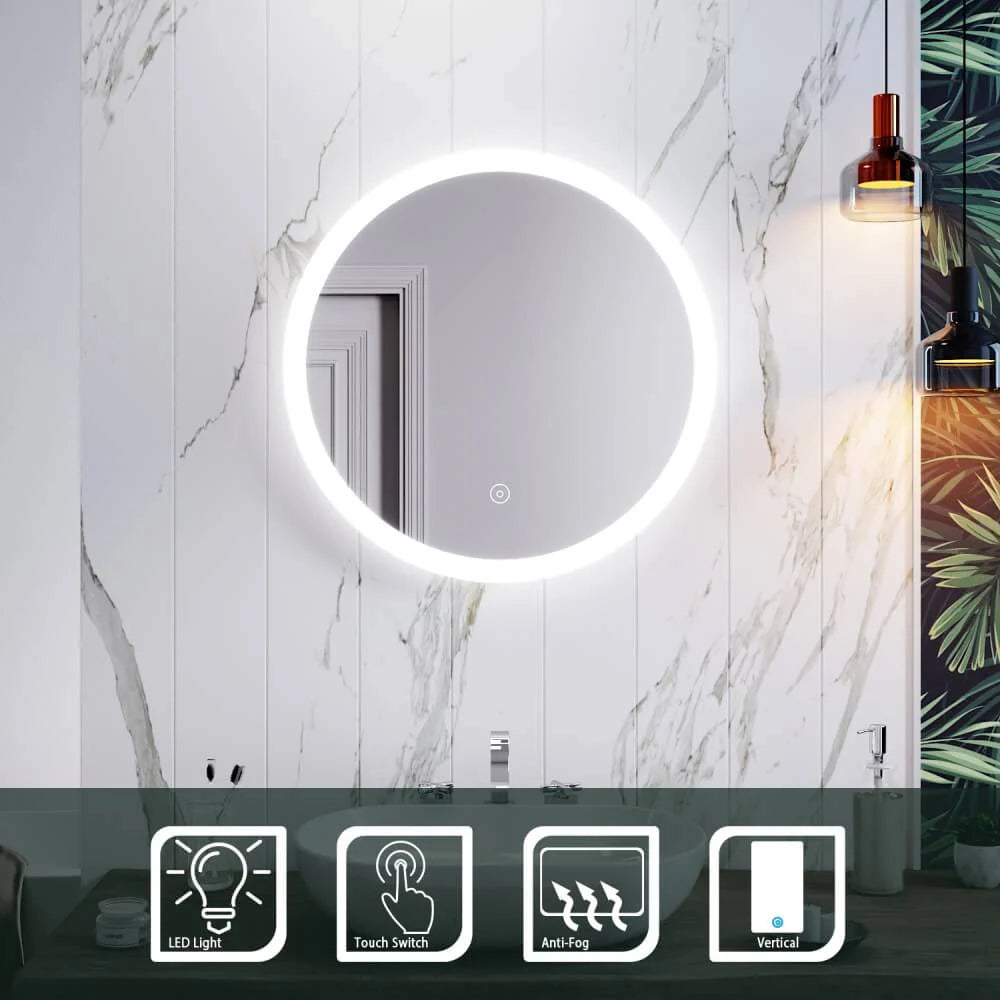 Joseline Round Frontlit LED Bathroom Mirror