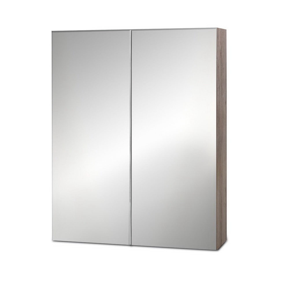 Jude 2 Door Oak Bathroom Mirror Cabinet