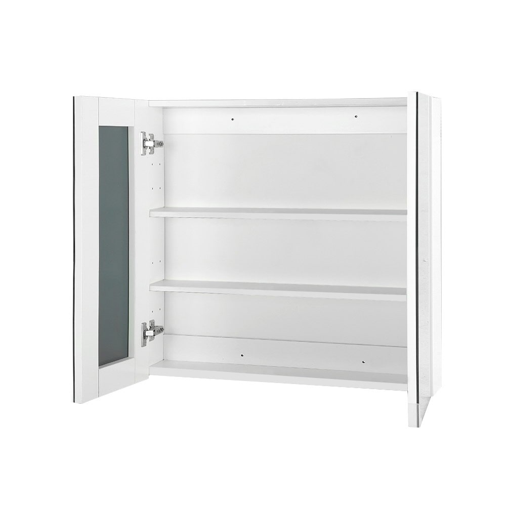 Jude 2 Door White Bathroom Mirror Cabinet