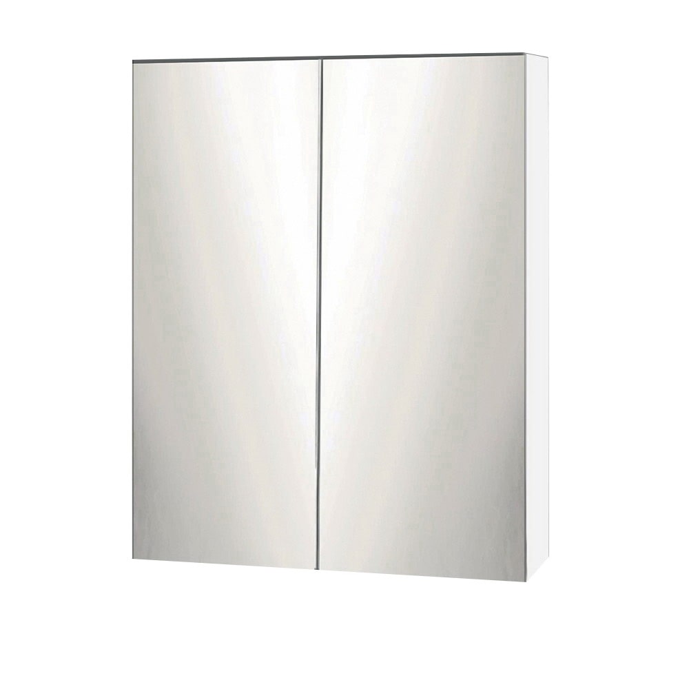 Jude 2 Door White Bathroom Mirror Cabinet