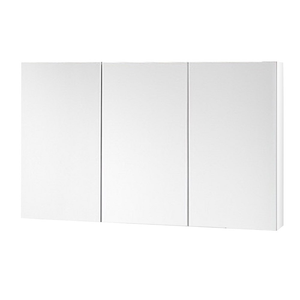 Jude 3 Door White Bathroom Mirror Cabinet