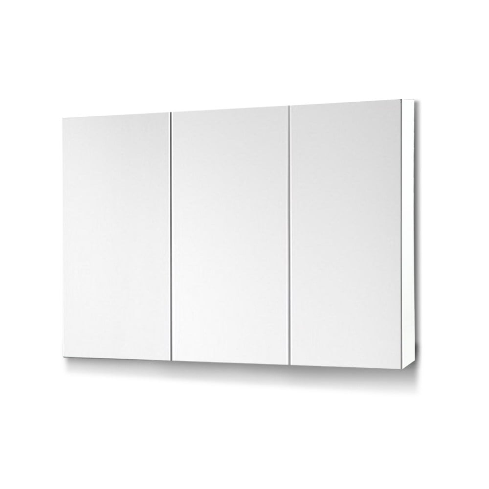 Jude 3 Door White Bathroom Mirror Cabinet