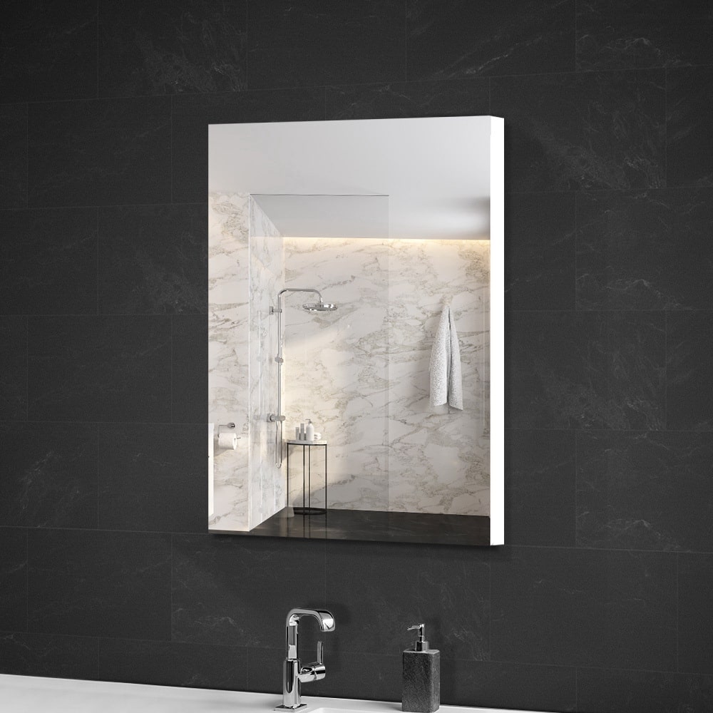 Jude White Bathroom Mirror Cabinet