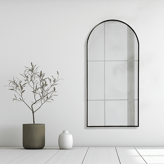 Laria Black Arched Wall Mirror