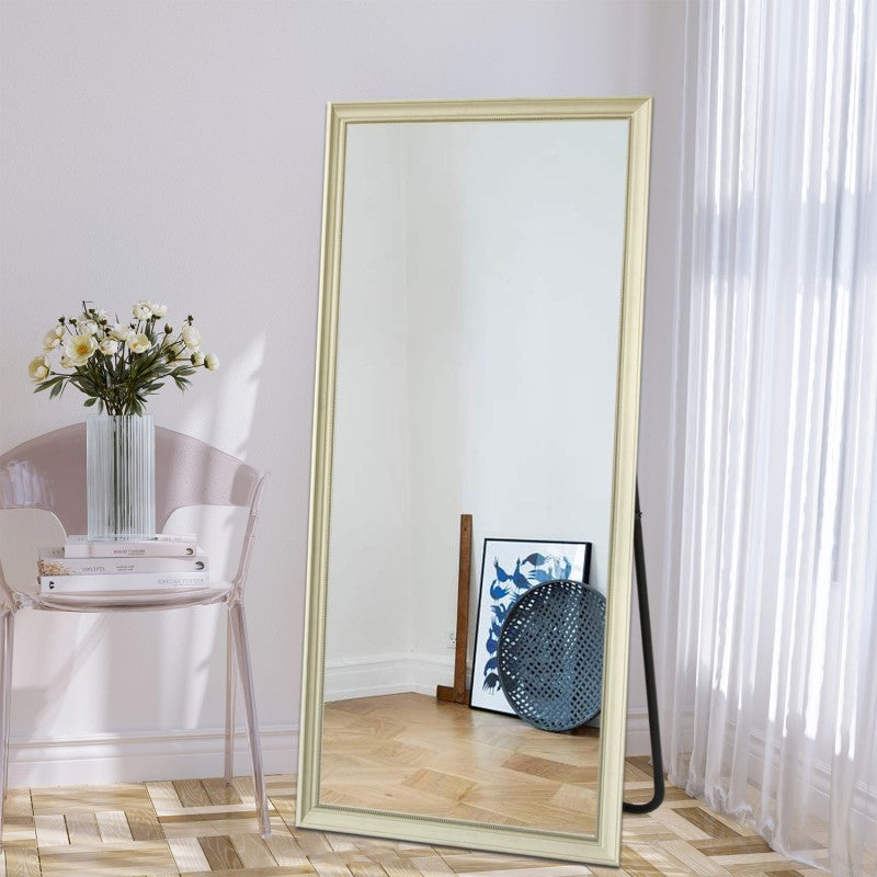 Levi Cream Floor Mirror