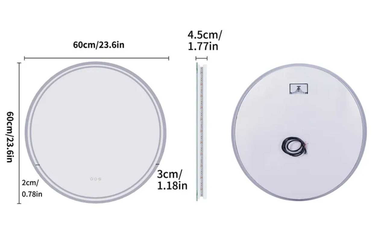 Livia Round LED Mirror