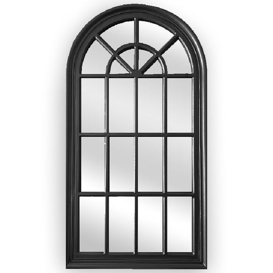Lucette Black Arch Panel Floor Mirror