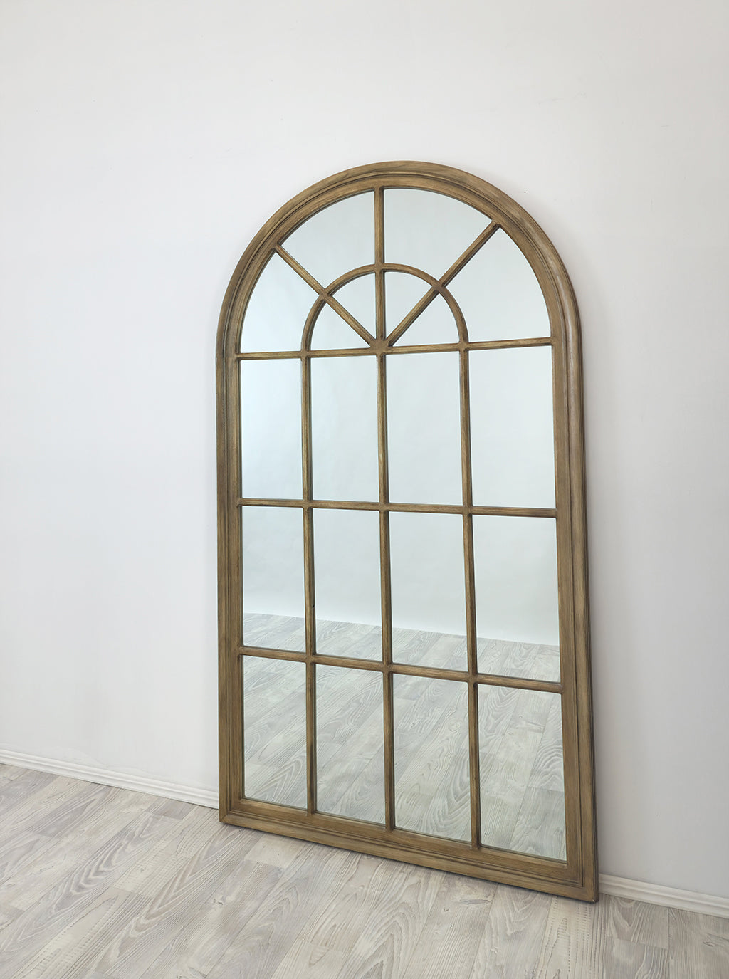 Lucette Wood Arch Panel Floor Mirror