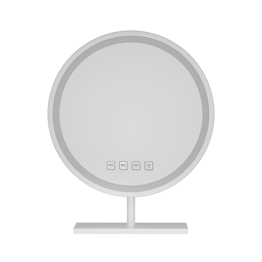 Luna Glow Bluetooth Round LED Makeup Mirror