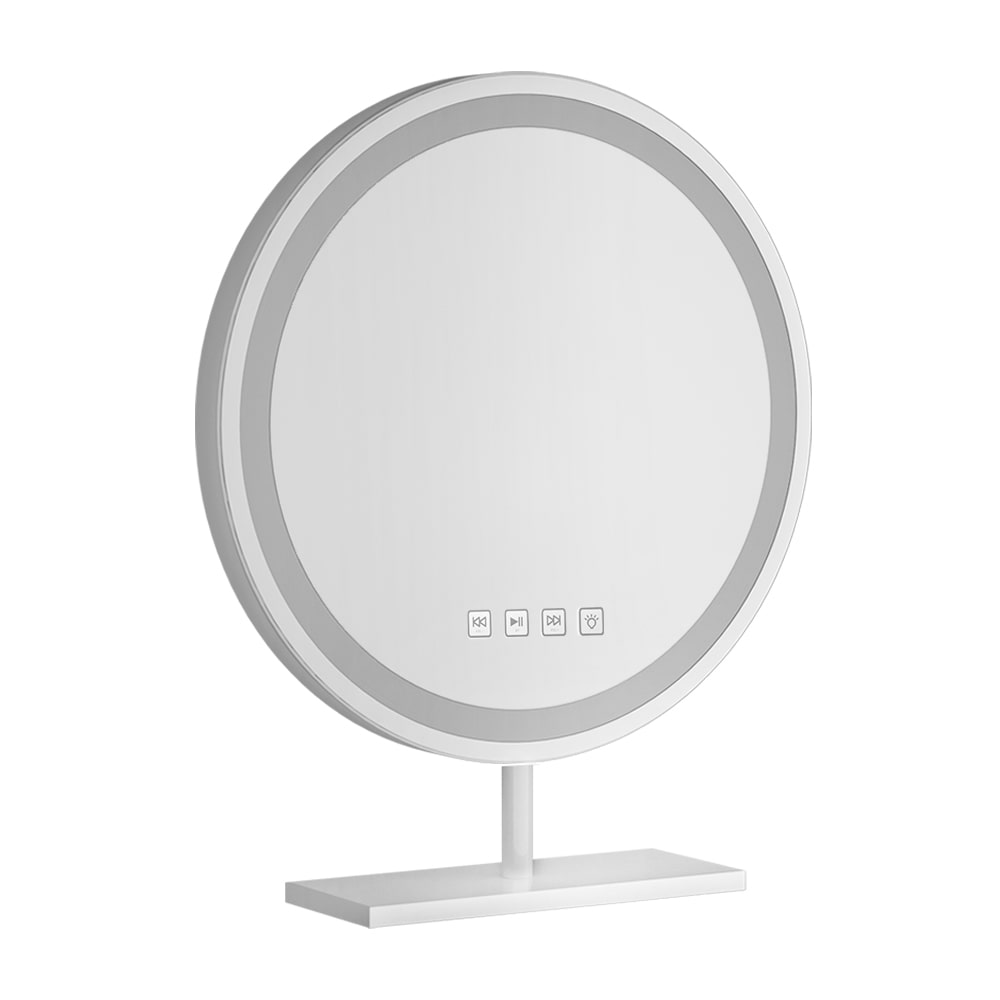 Luna Glow Bluetooth Round LED Makeup Mirror